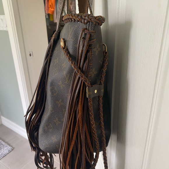 Authentic Vintage Louis Vuitton up cycle with boho leather fringe - Picture 6 of 10